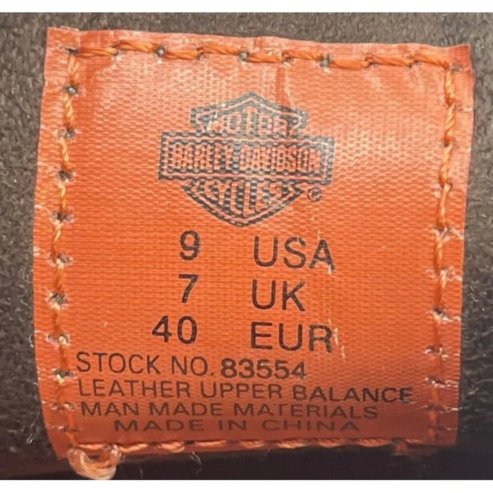 Harley Davidson Motorcycles Women’s Size 9 Dark Brown Leather Heeled Ankle Boots - Picture 12 of 13